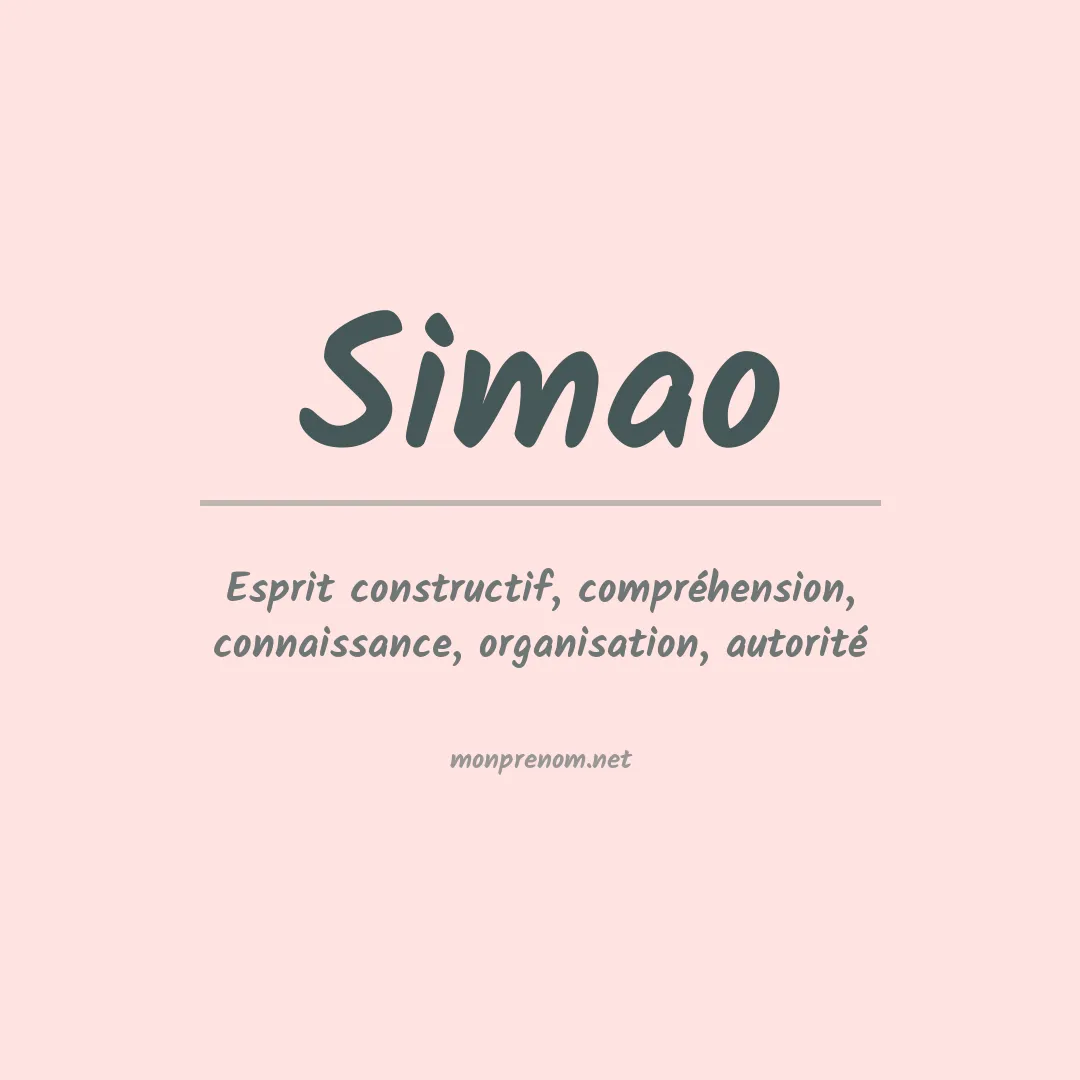 Prénom Simao