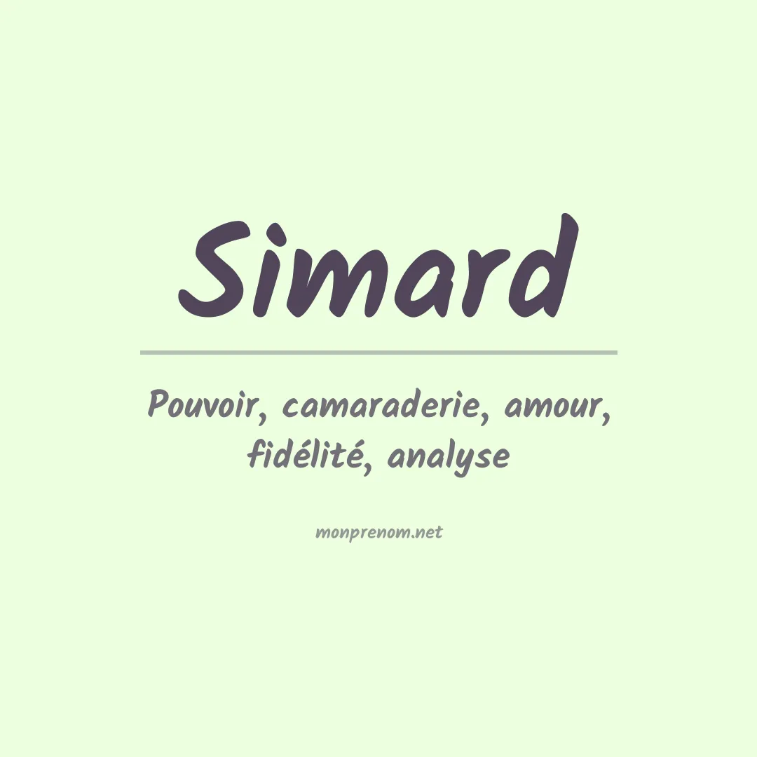 Prénom Simard