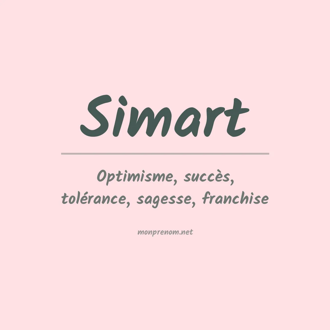 Signification du prénom Simart