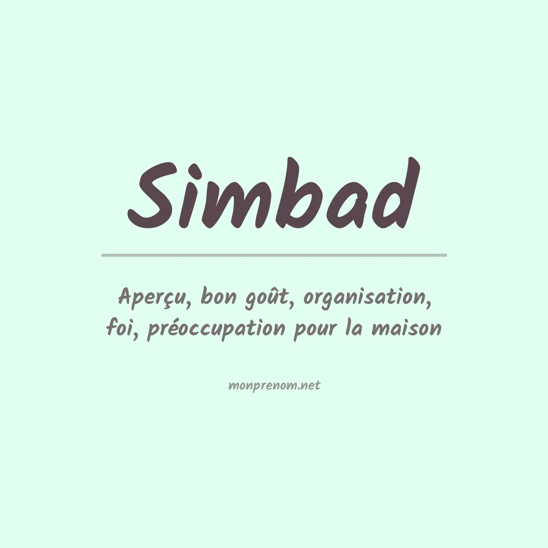 Signification du prénom Simbad