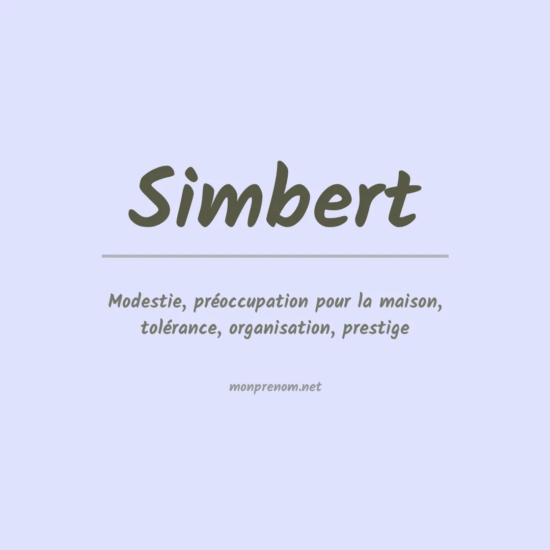 Signification du prénom Simbert