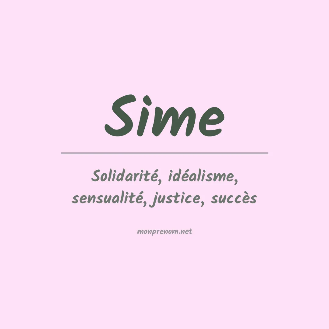 Prénom Sime