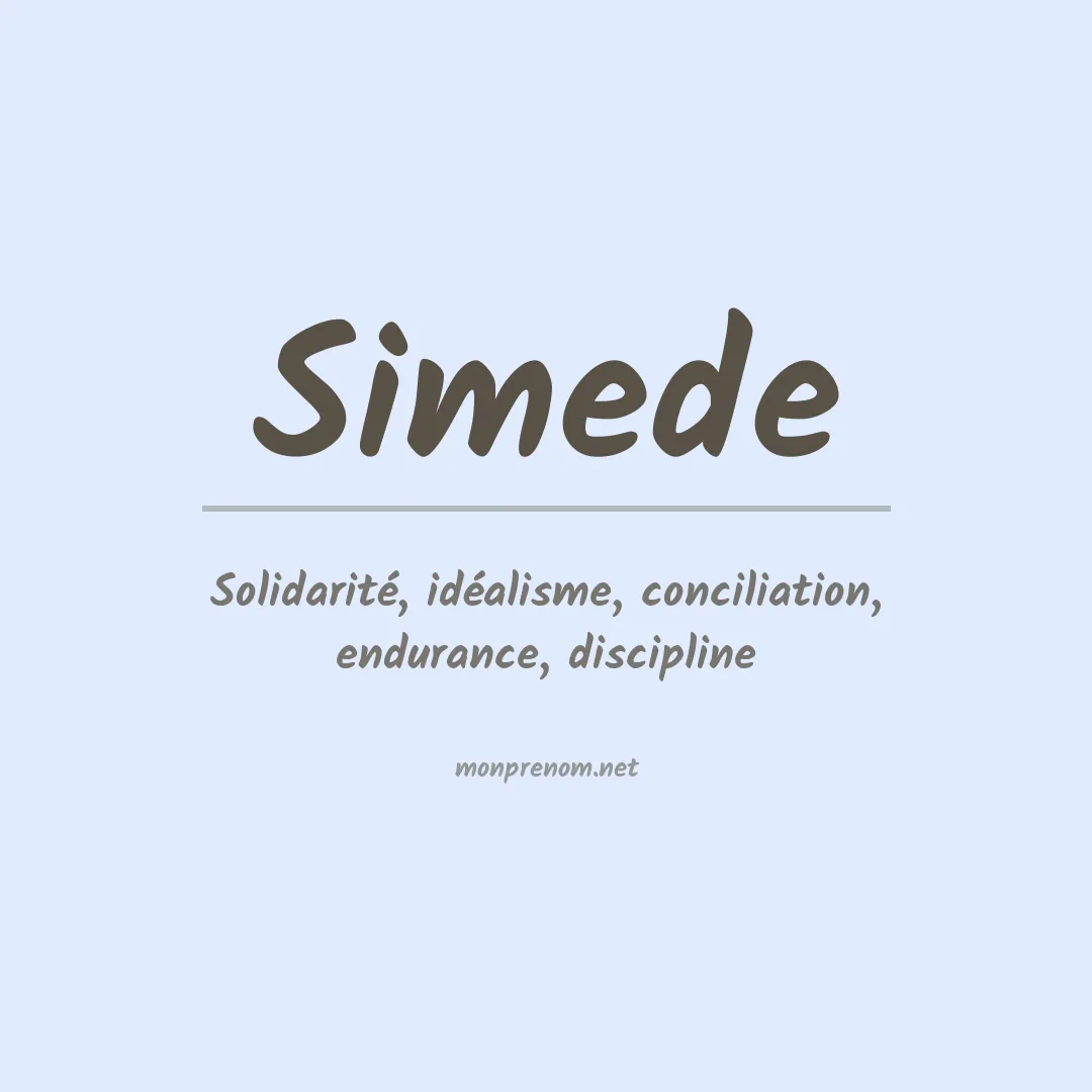 Signification du prénom Simede
