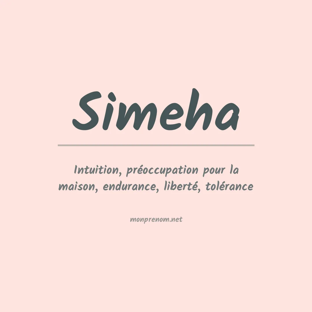 Signification du prénom Simeha