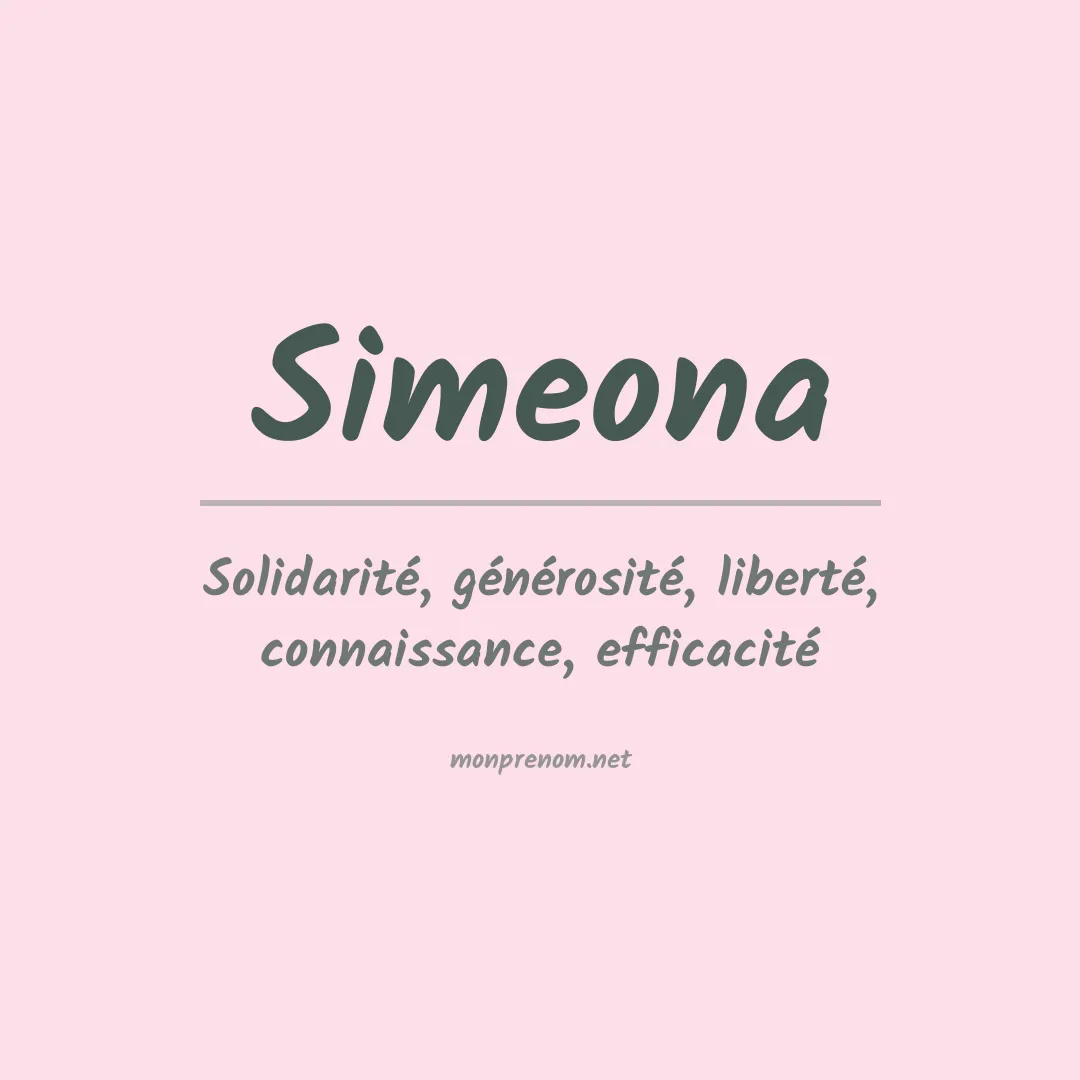 Signification du prénom Simeona