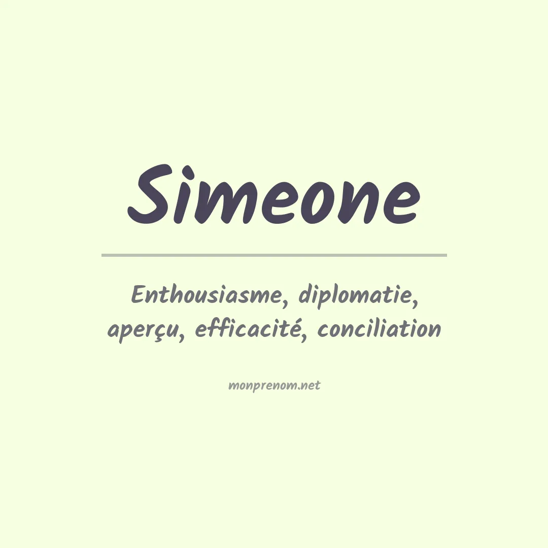 Prénom Simeone