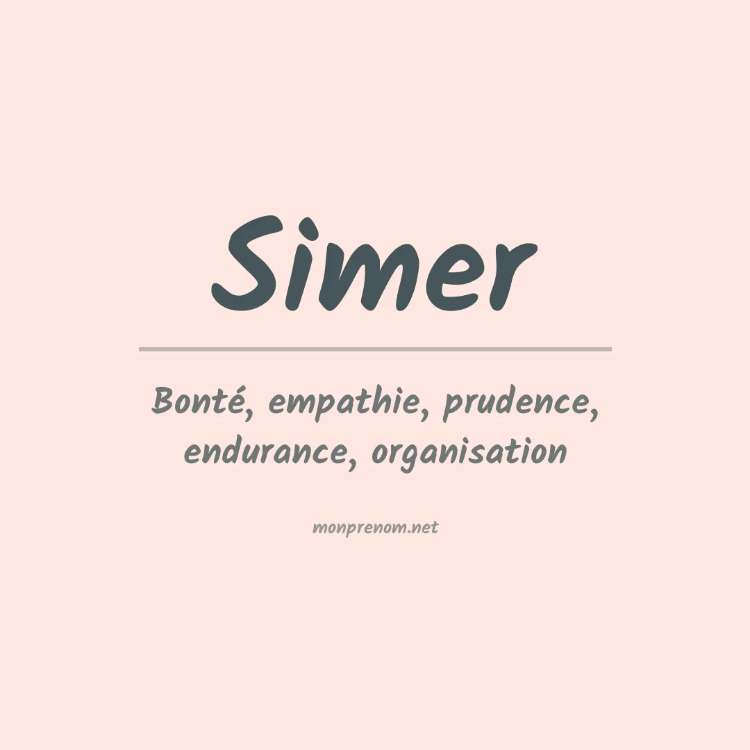 Prénom Simer