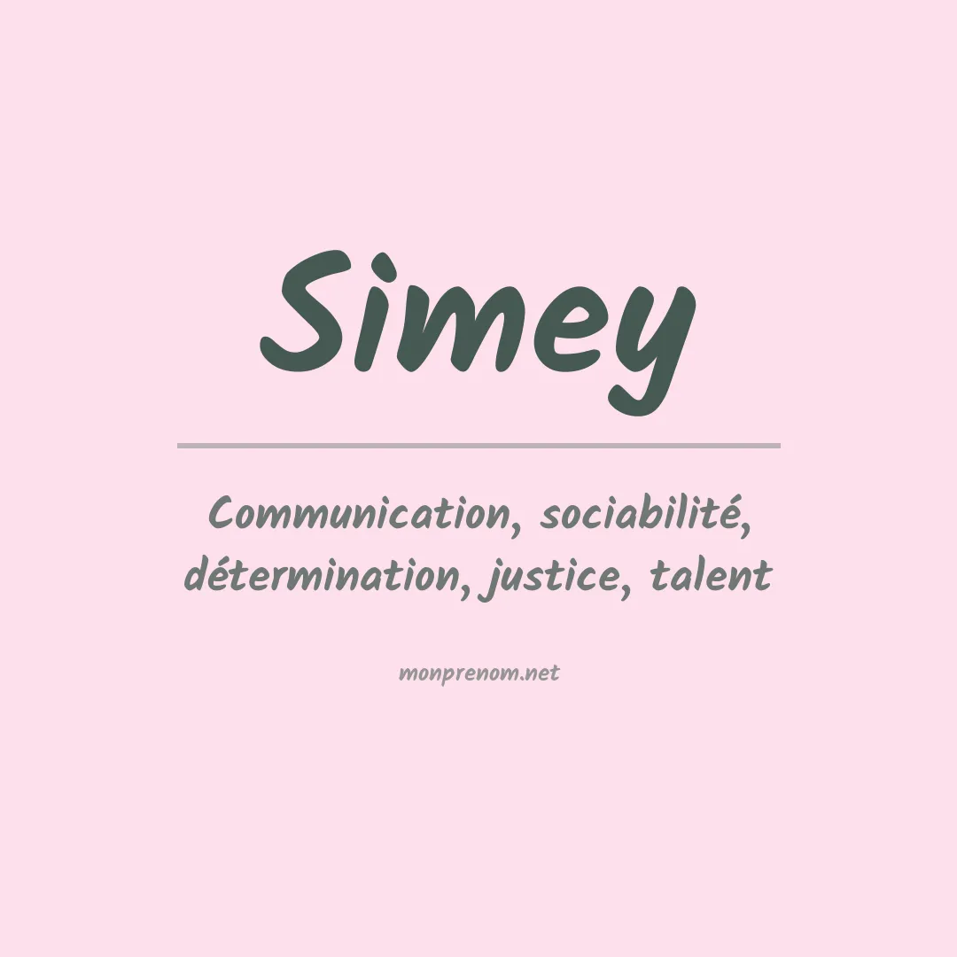 Prénom Simey