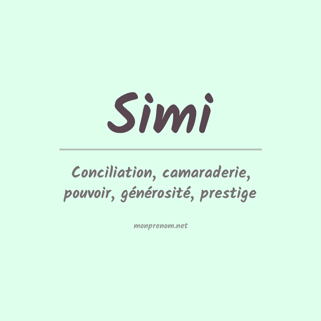 Prénom Simi