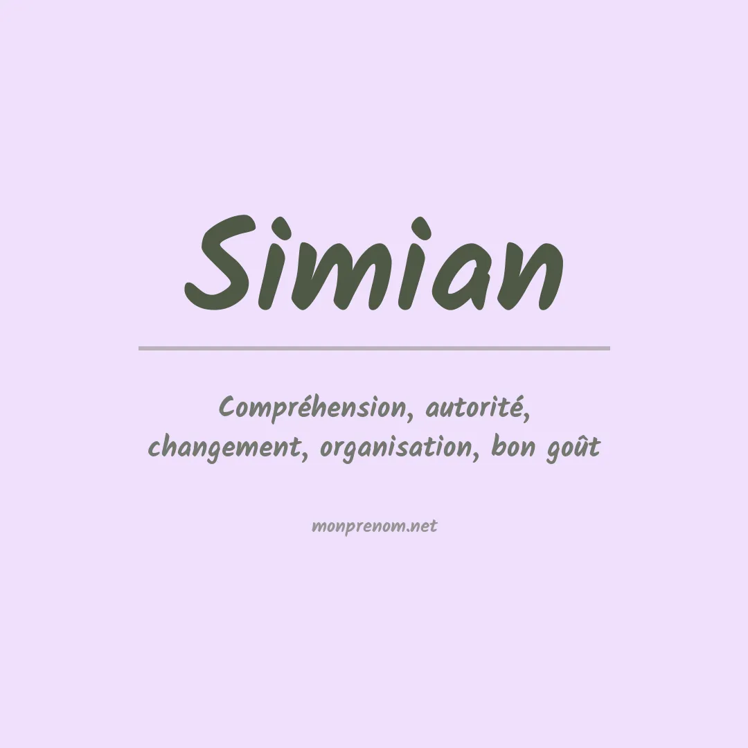Signification du prénom Simian