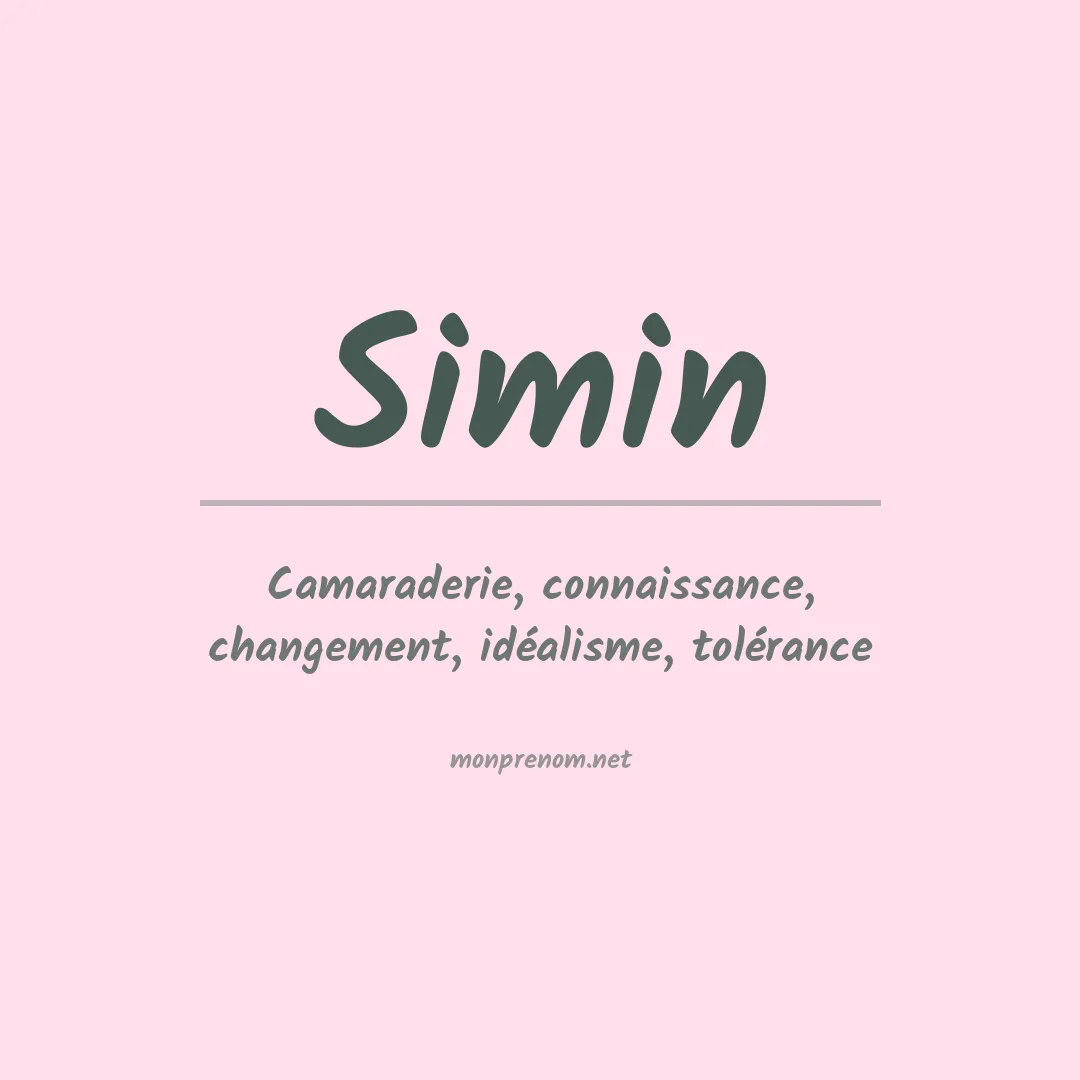 Prénom Simin