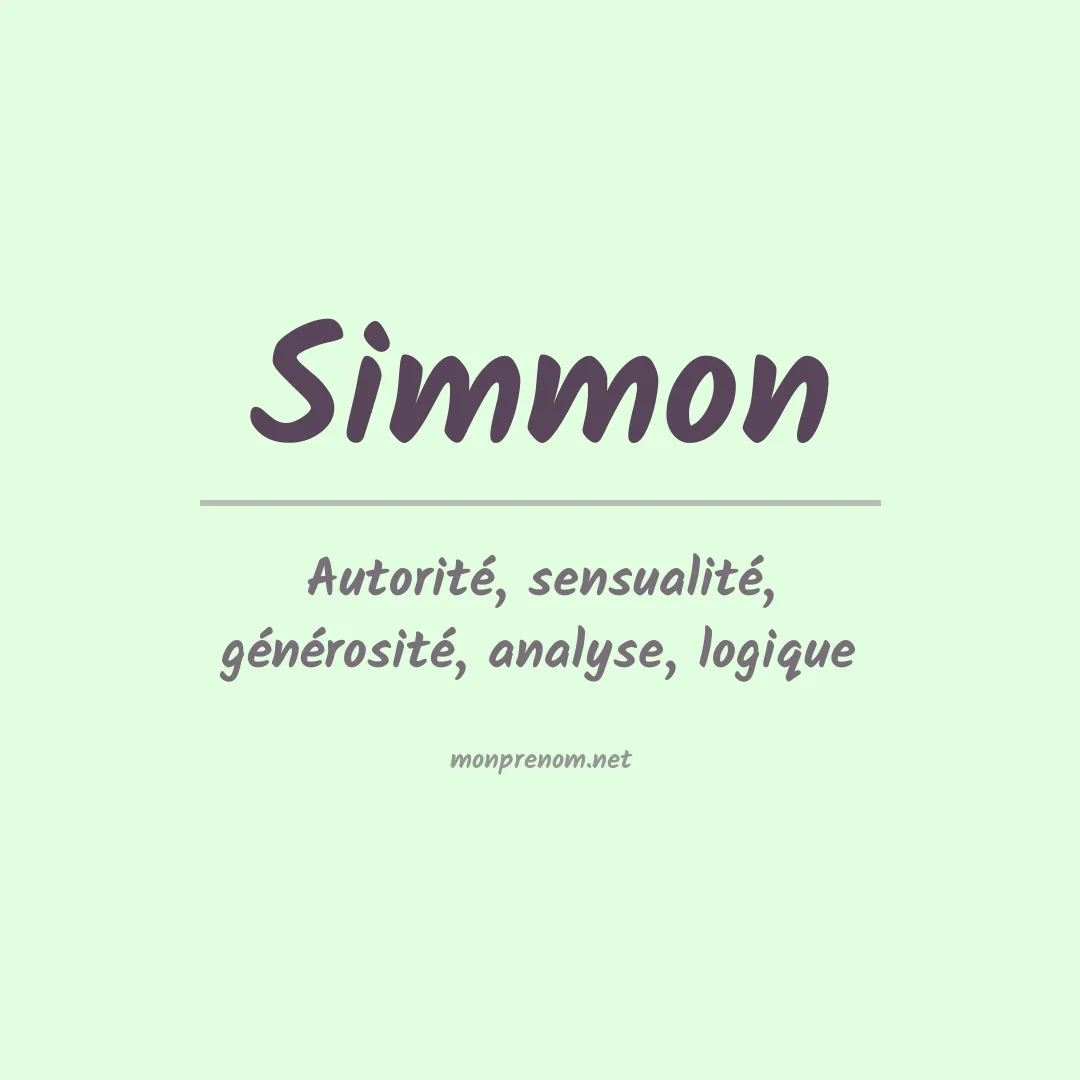 Prénom Simmon