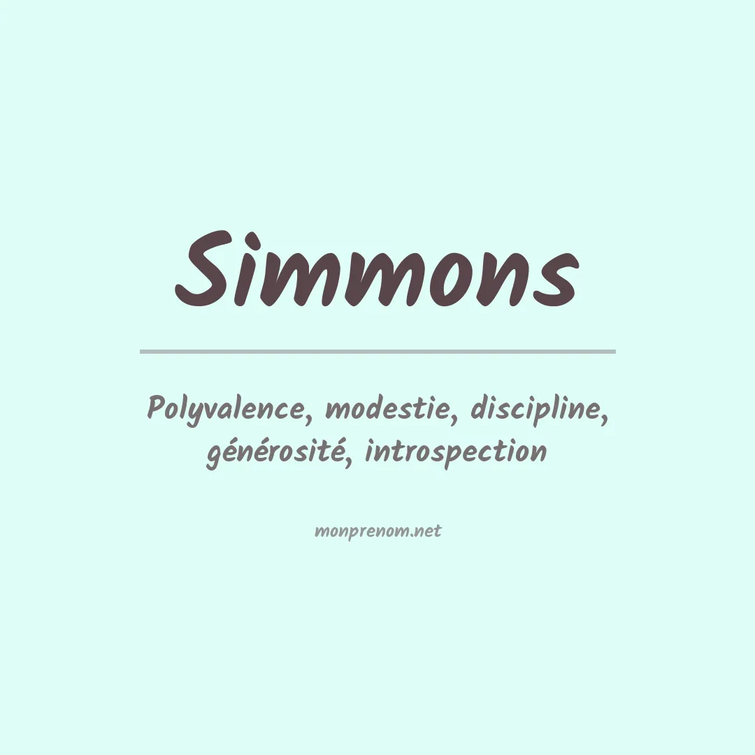 Prénom Simmons