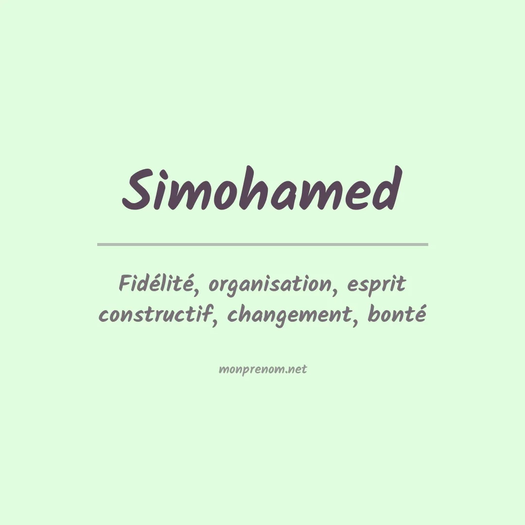 Signification du prénom Simohamed