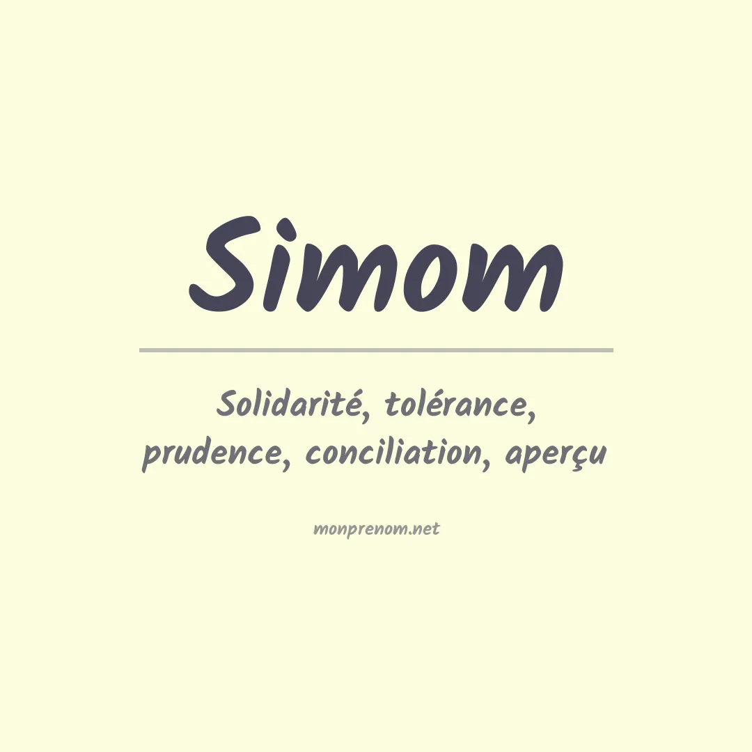 Prénom Simom
