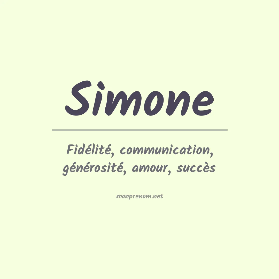Prénom Simone