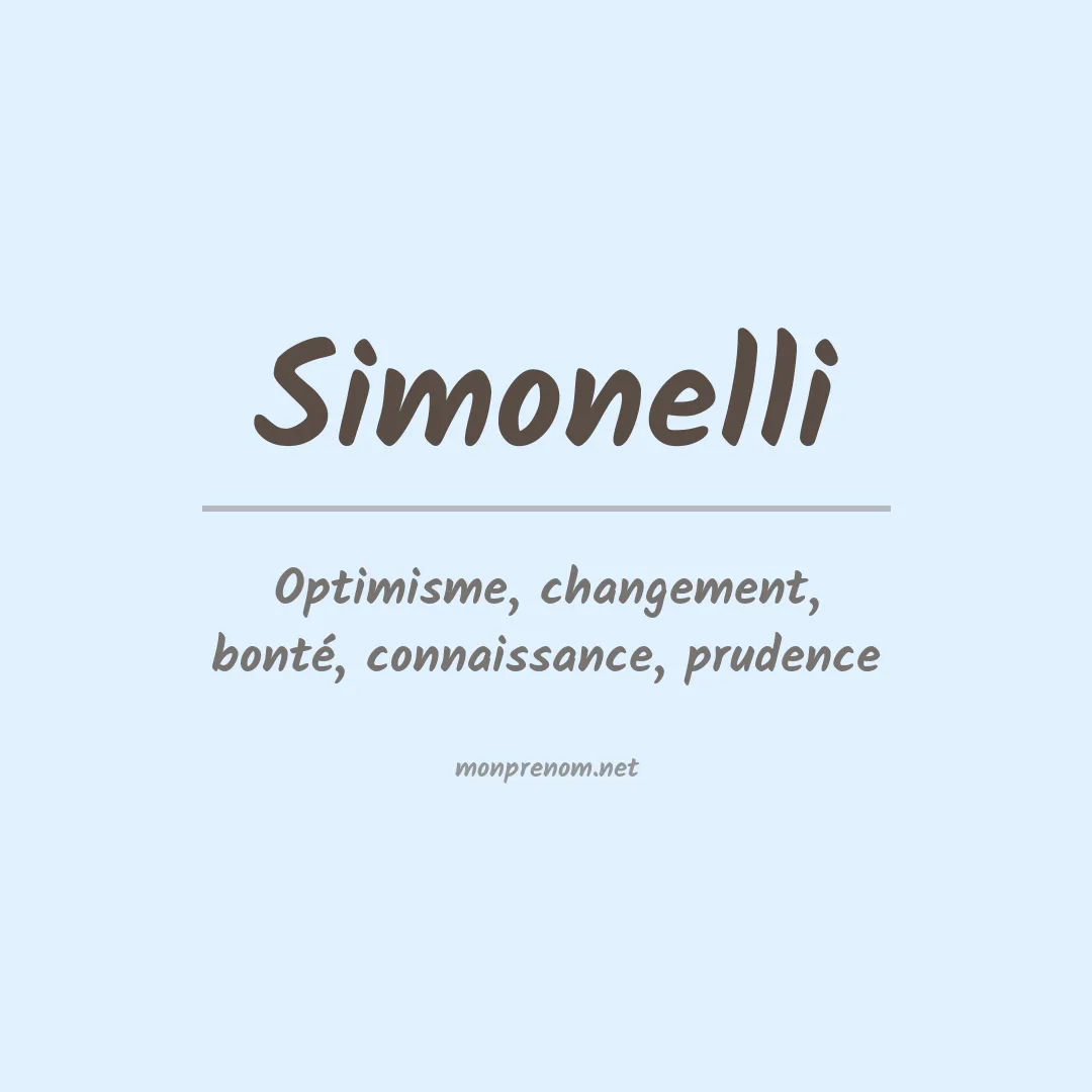 Prénom Simonelli