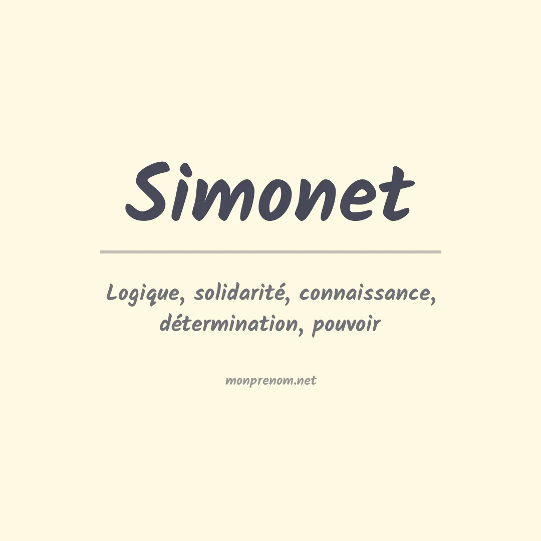 Prénom Simonet