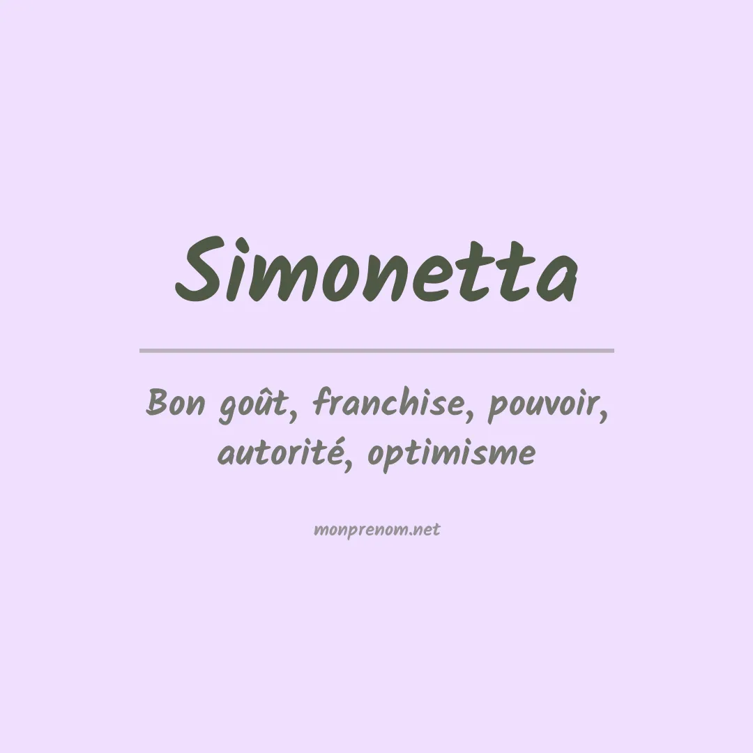 Prénom Simonetta
