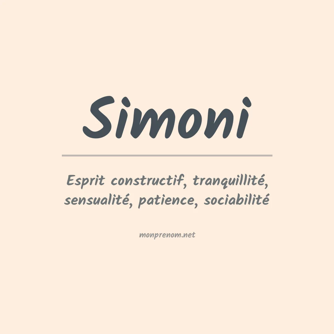 Prénom Simoni