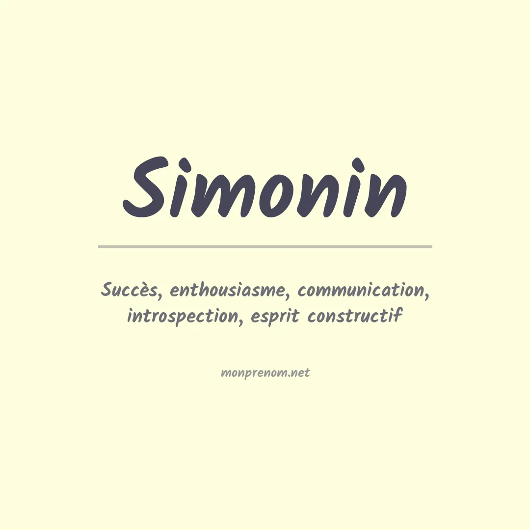 Prénom Simonin