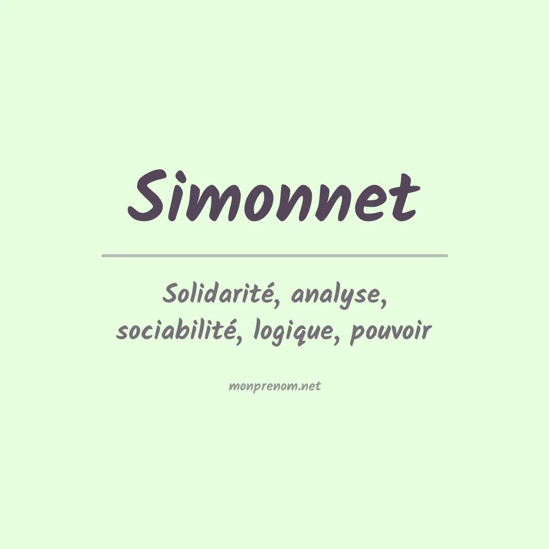 Prénom Simonnet