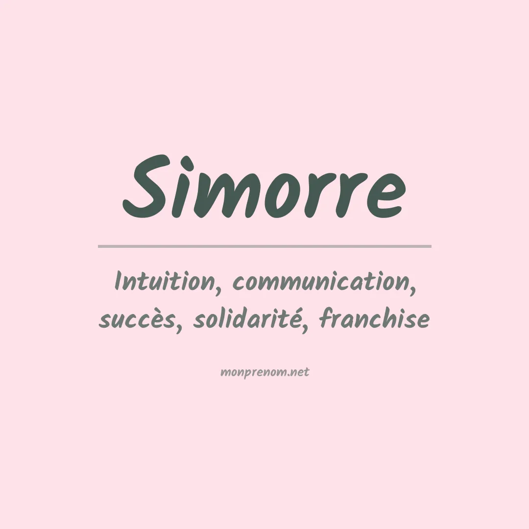 Signification du prénom Simorre