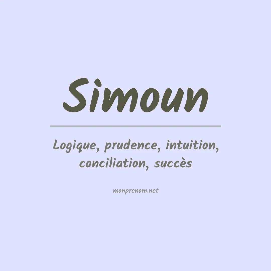 Signification du prénom Simoun