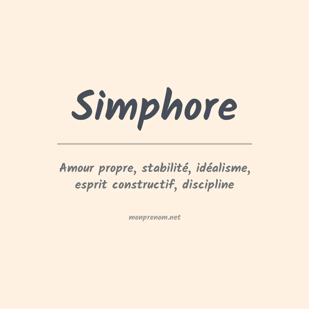 Signification du prénom Simphore