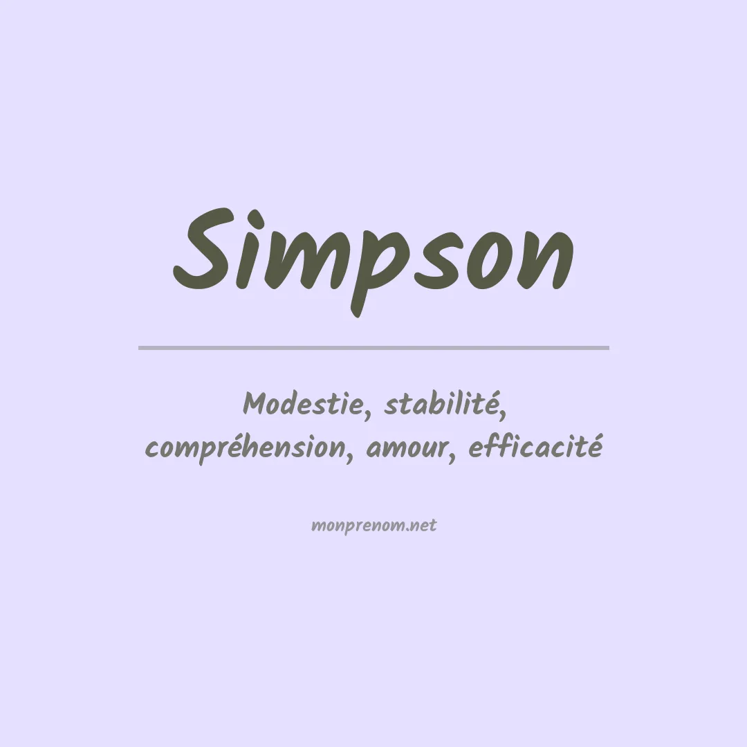 Prénom Simpson