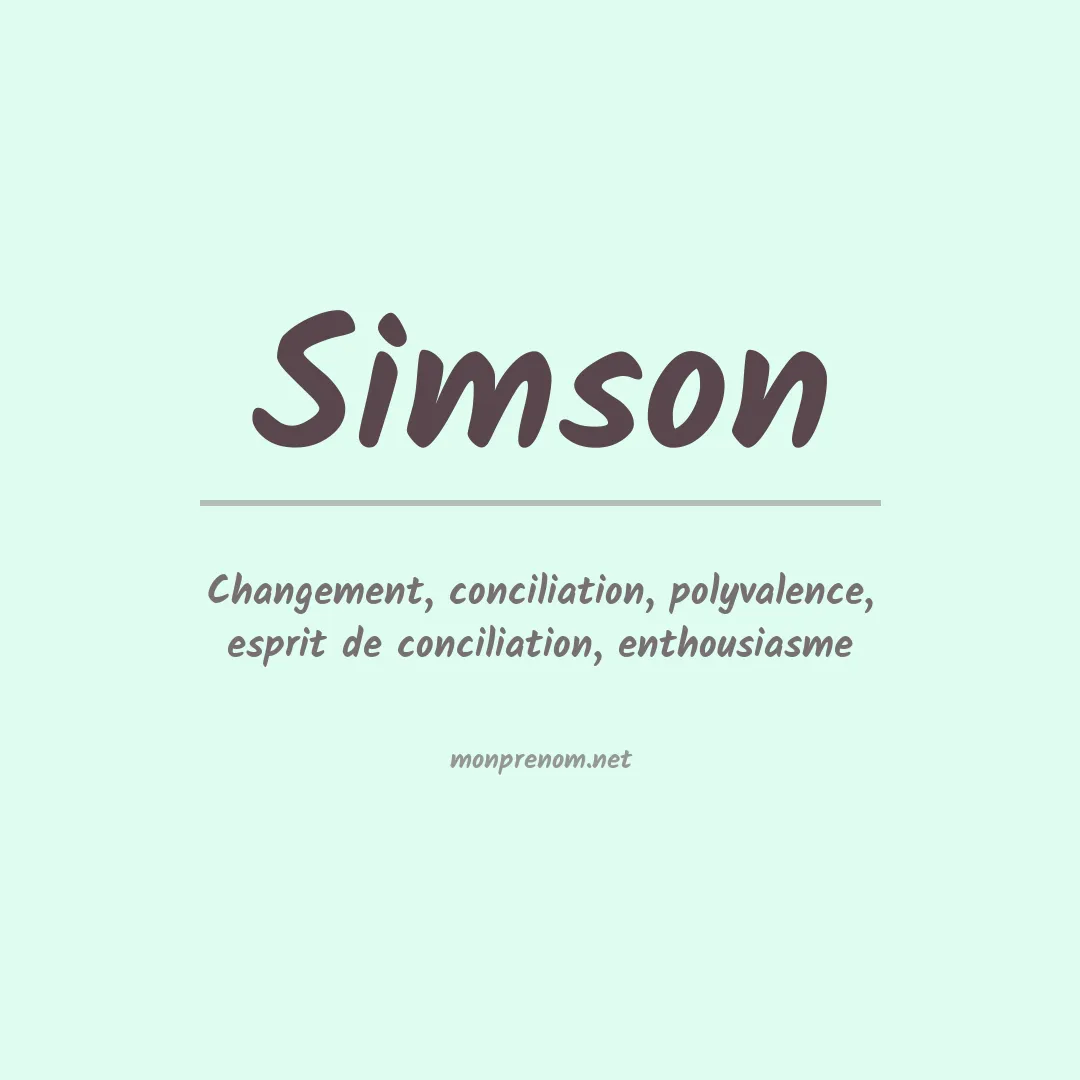 Prénom Simson