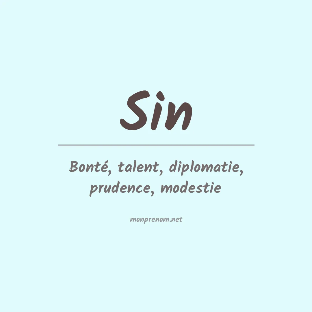 Prénom Sin