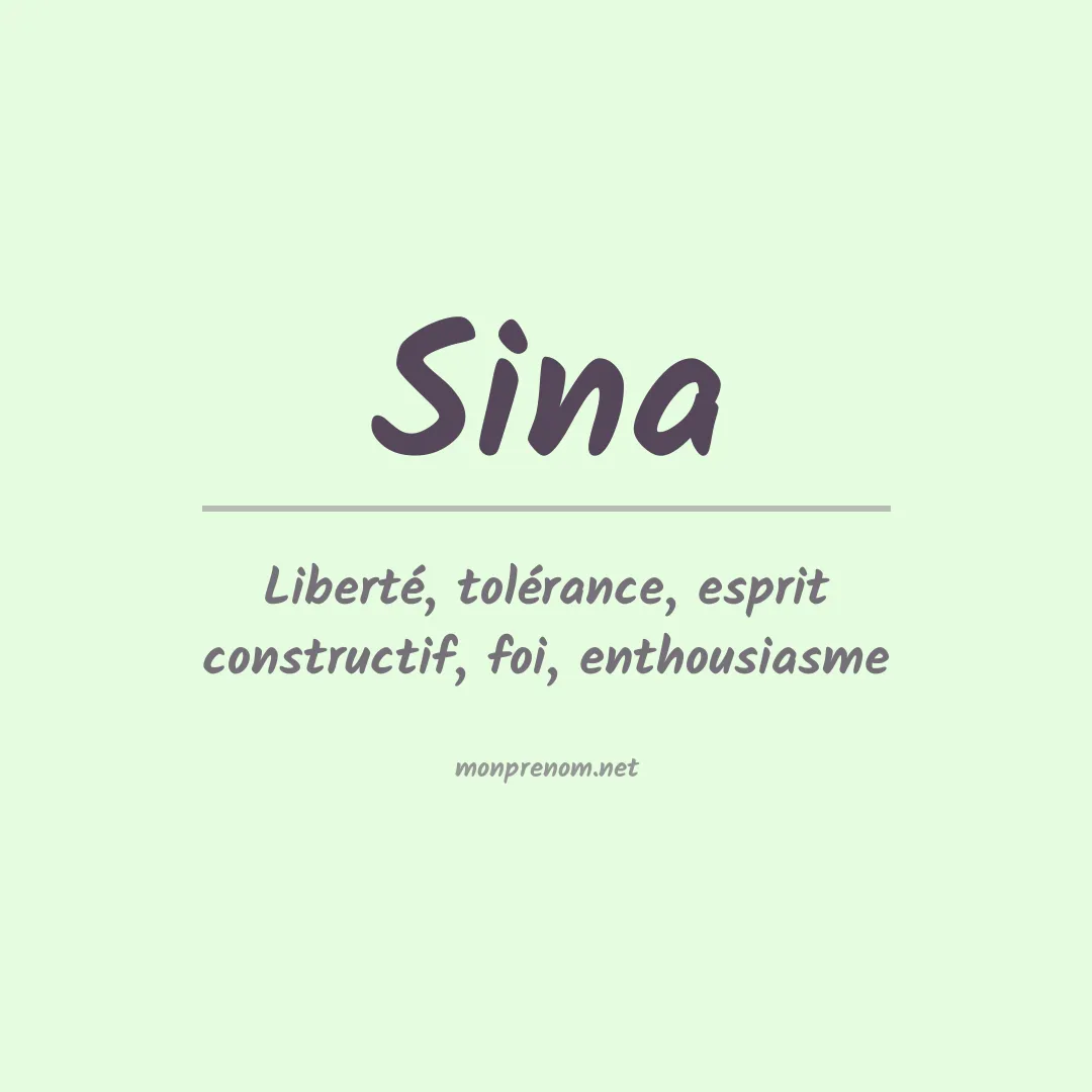 Signification du prénom Sina