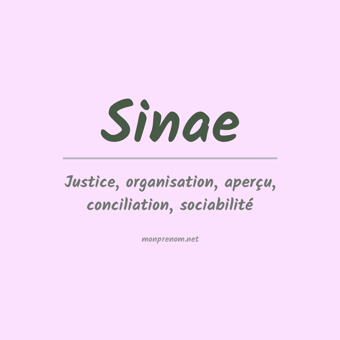 Prénom Sinae