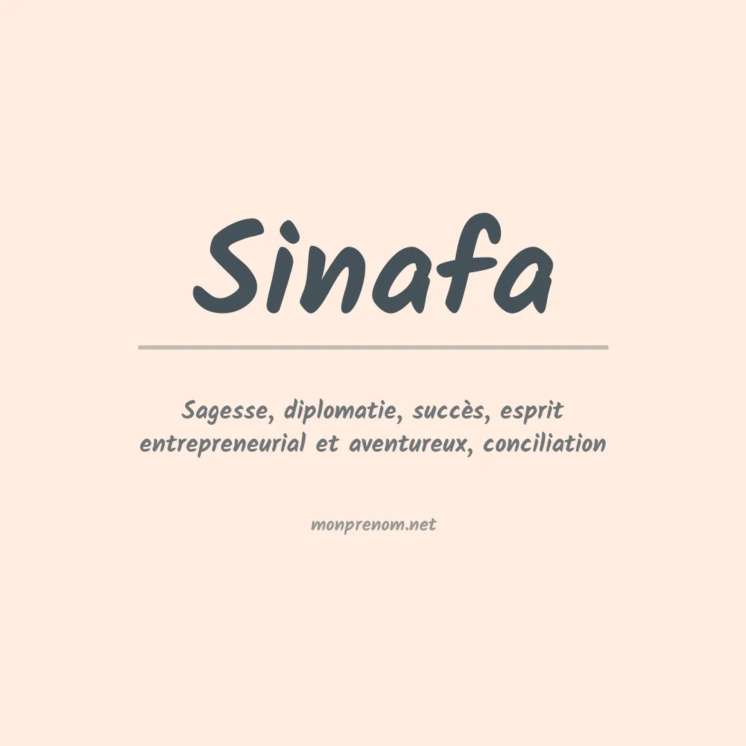 Signification du prénom Sinafa