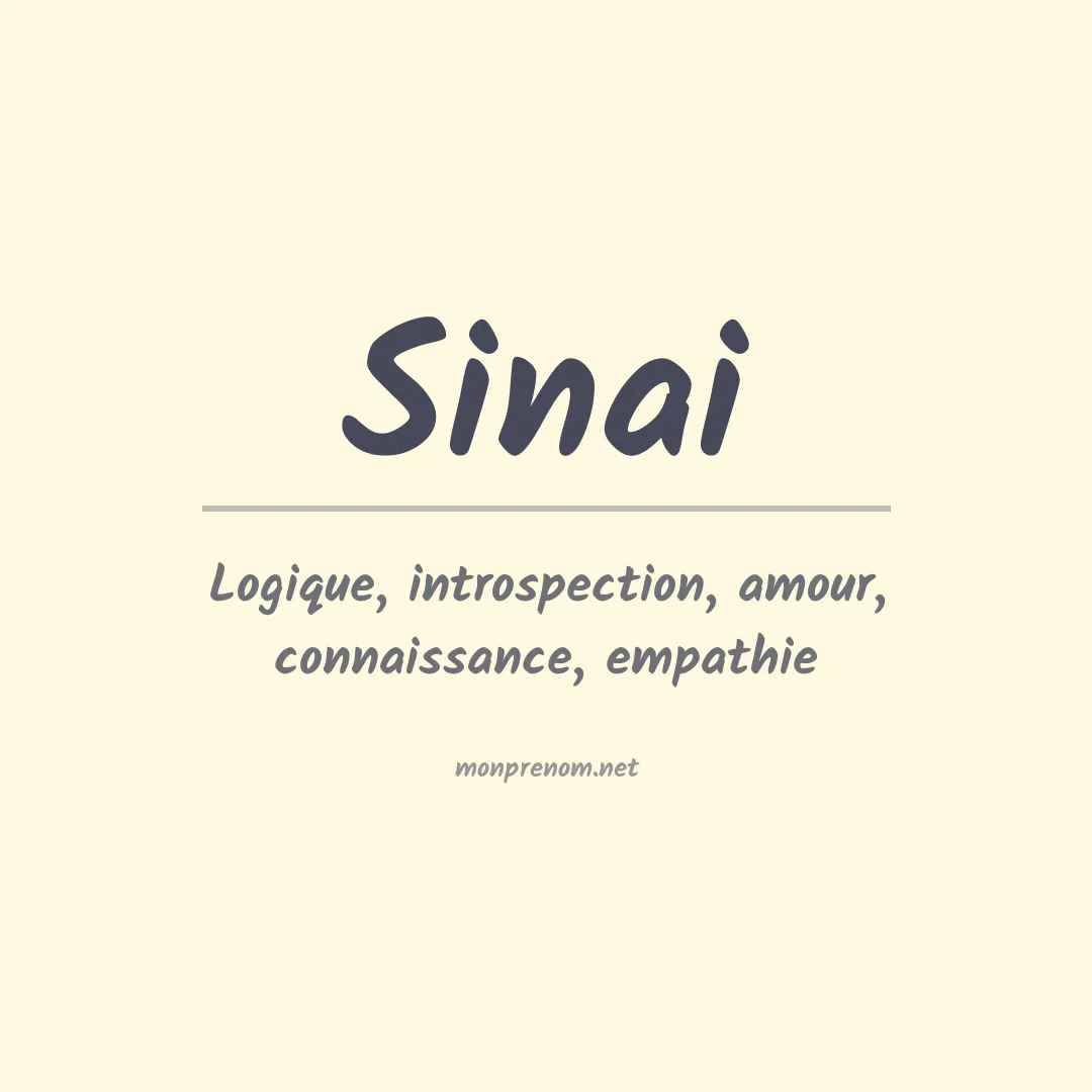 Prénom Sinai