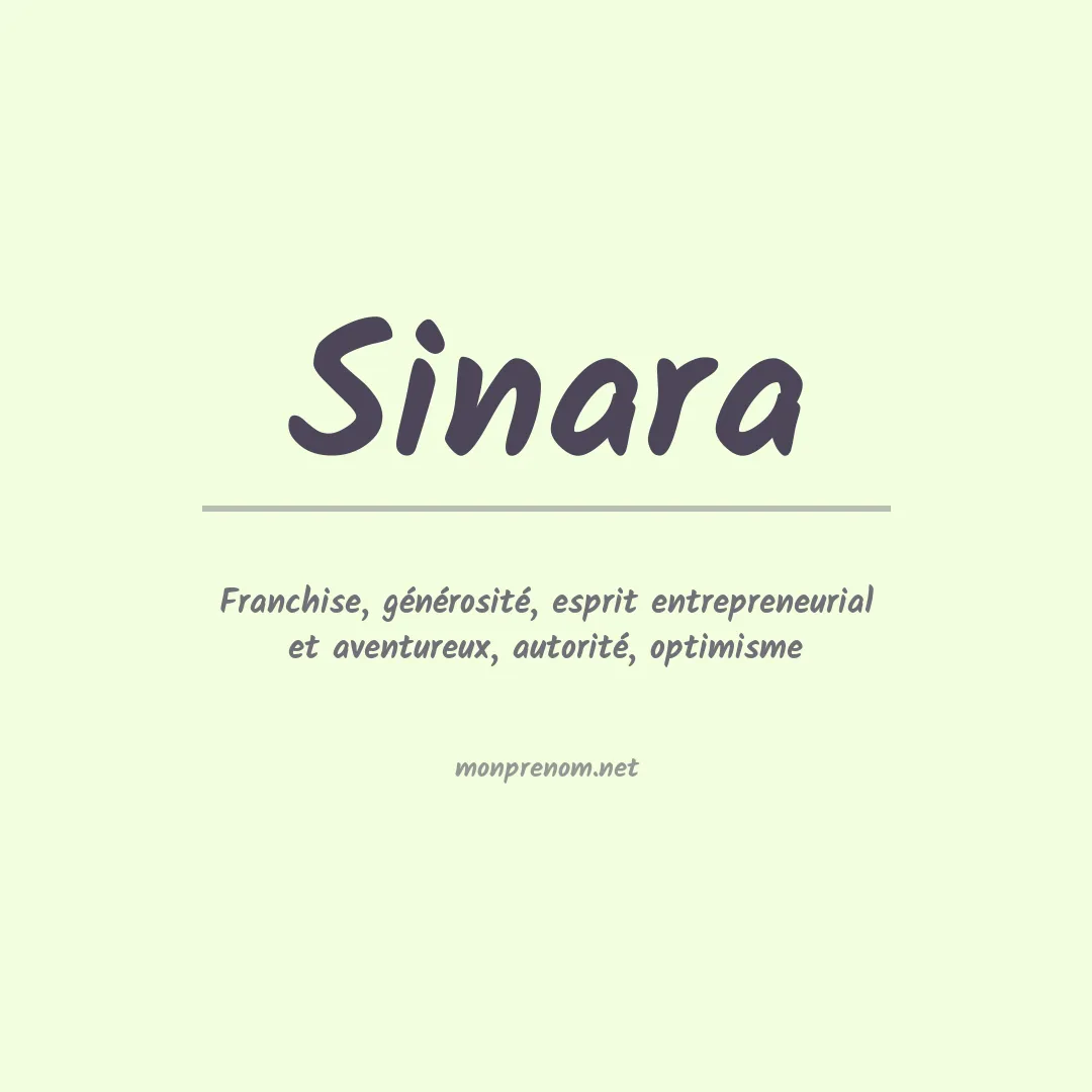 Prénom Sinara