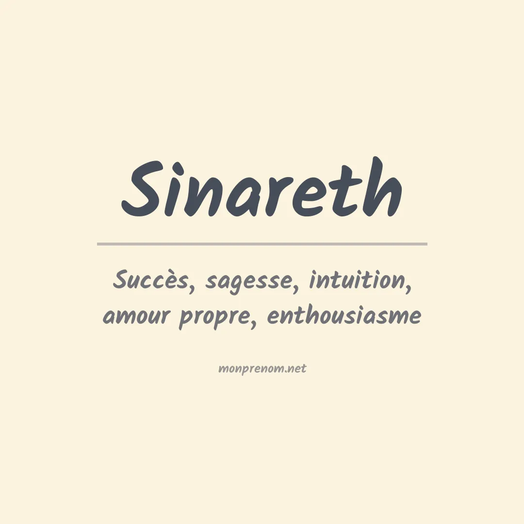Signification du prénom Sinareth