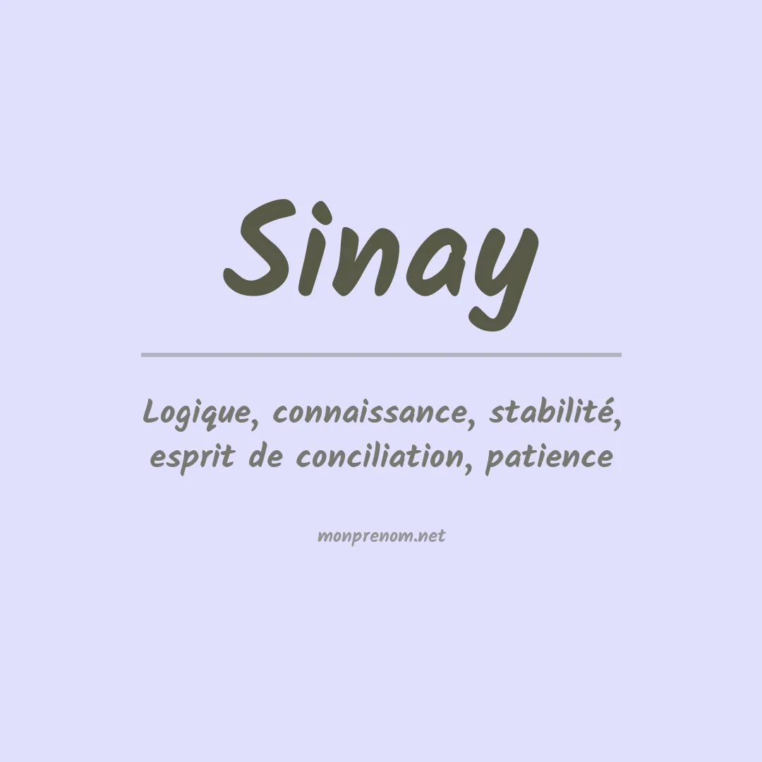 Prénom Sinay