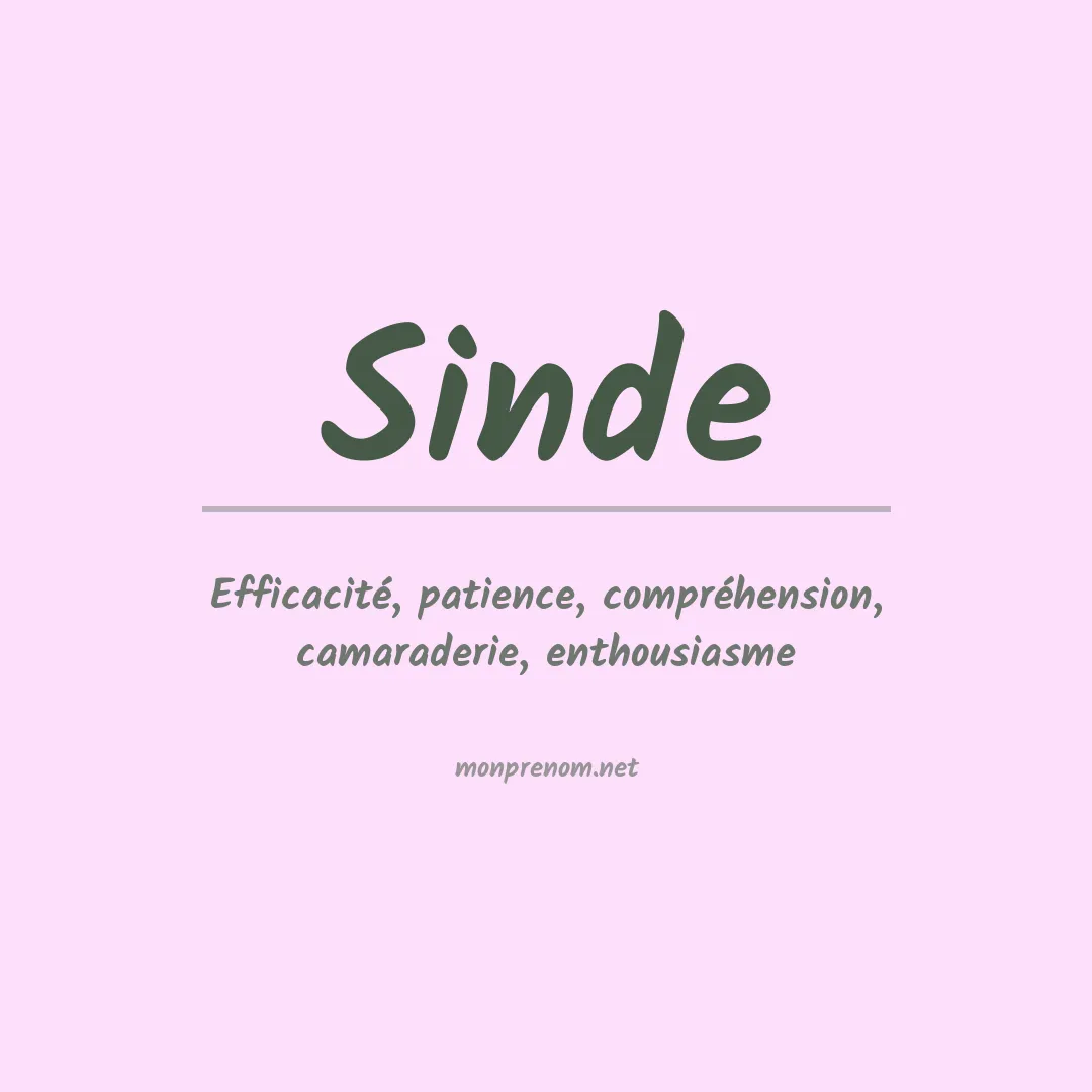 Signification du prénom Sinde