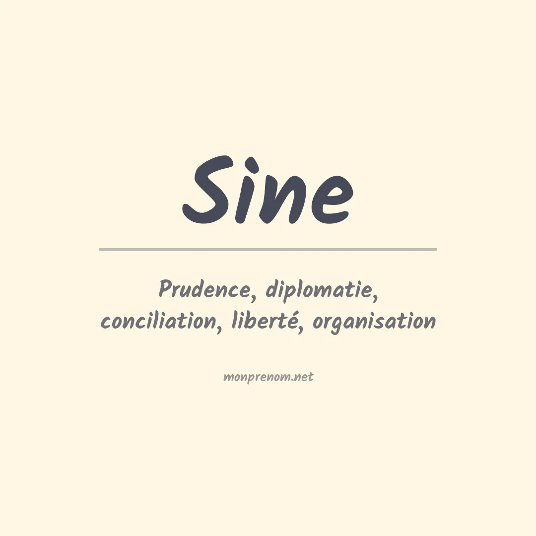 Prénom Sine