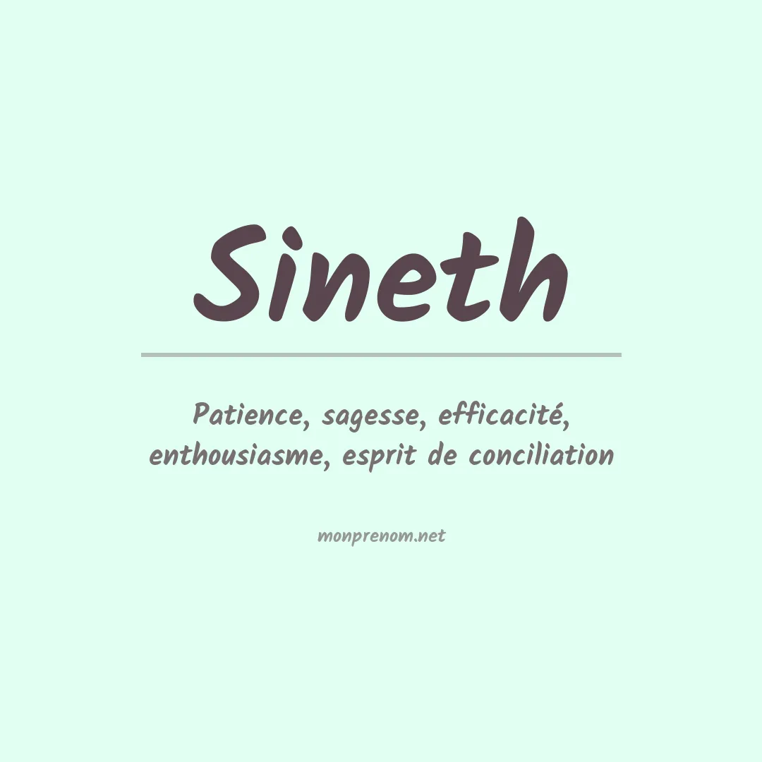 Signification du prénom Sineth