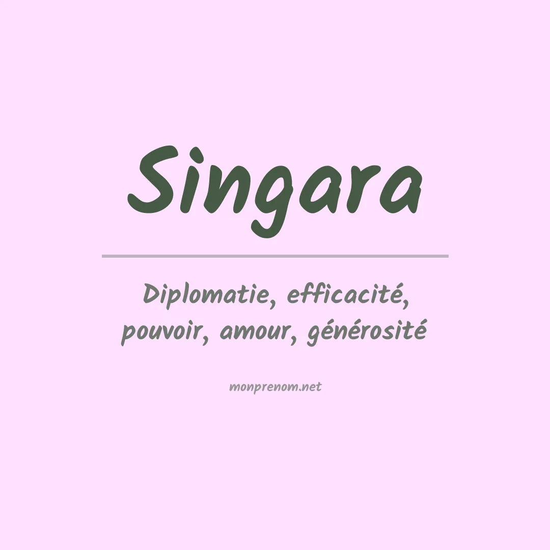 Signification du prénom Singara