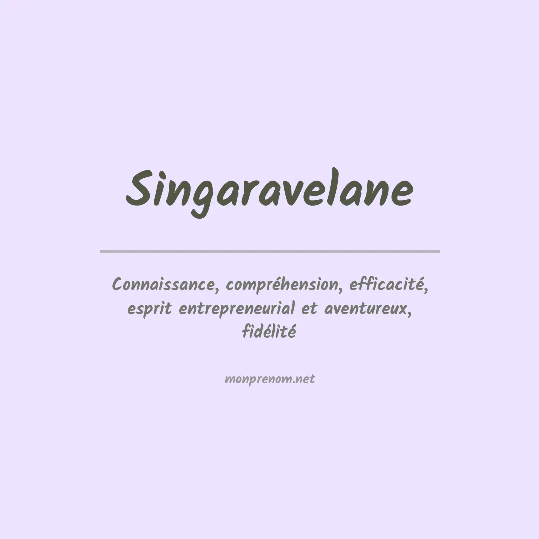 Prénom Singaravelane