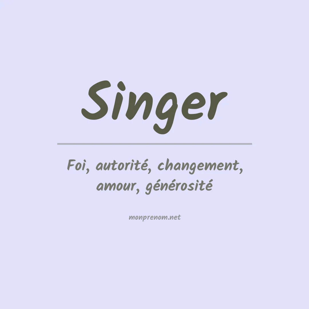 Prénom Singer