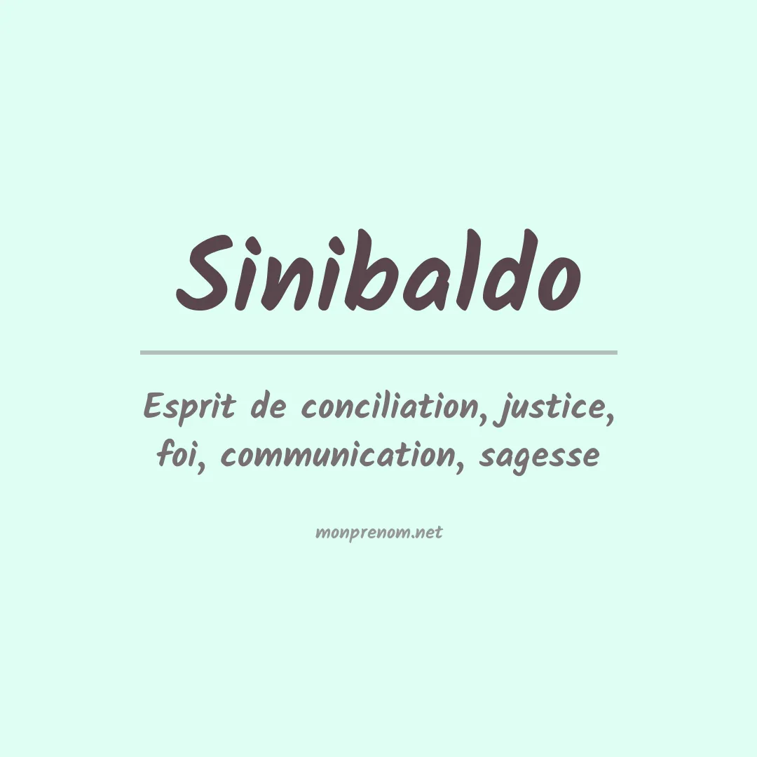 Signification du prénom Sinibaldo