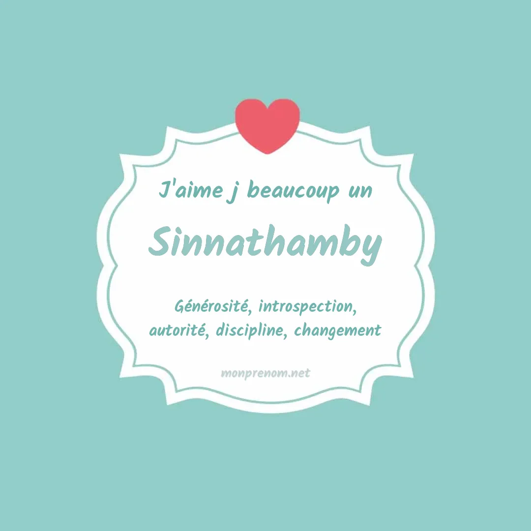 J'aime beaucoup Sinnathamby