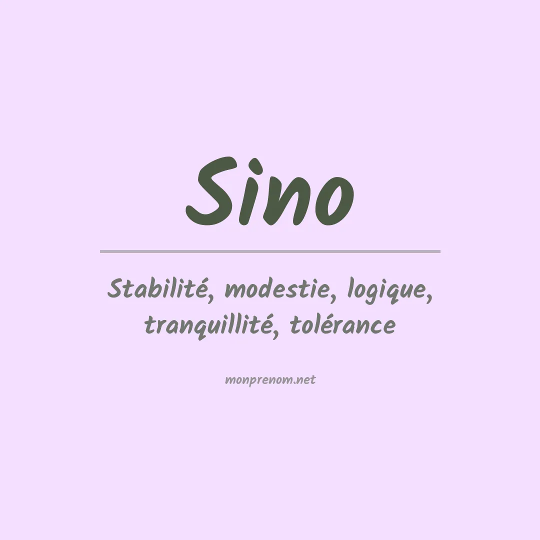 Prénom Sino