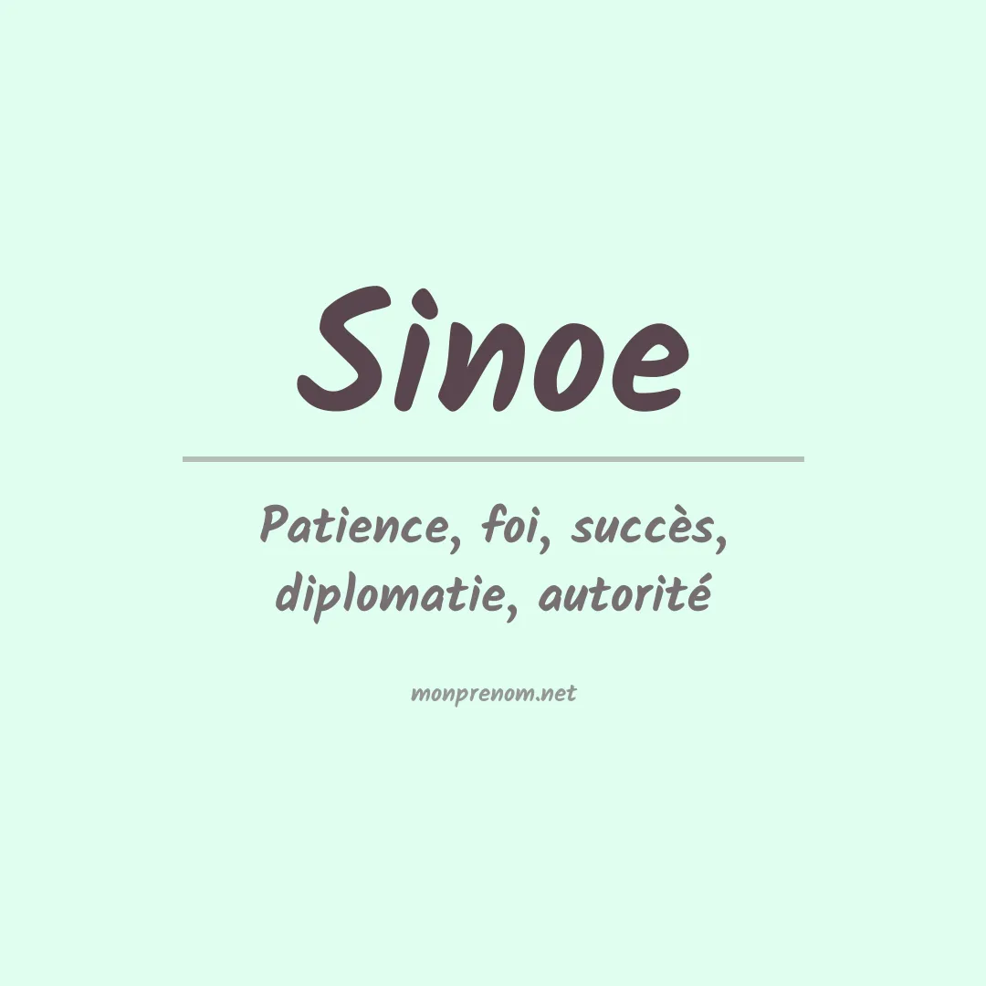 Prénom Sinoe