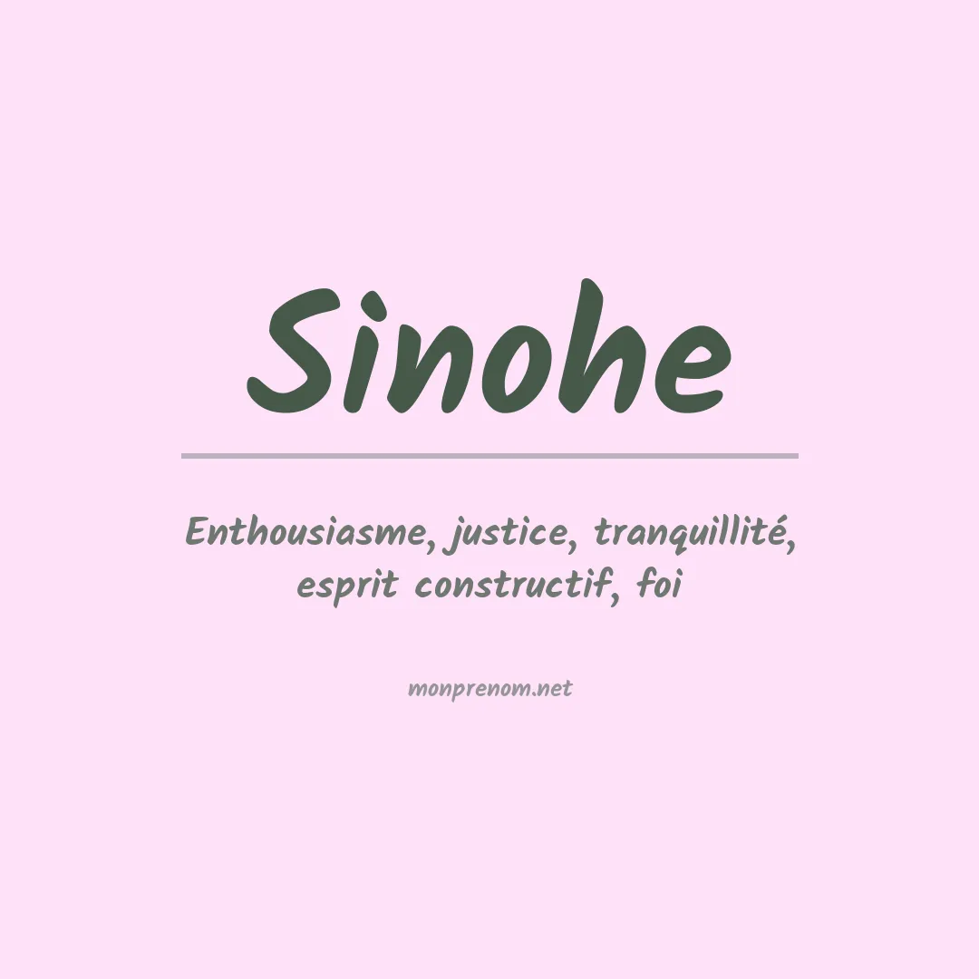 Prénom Sinohe